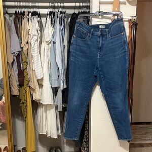 Madewell Dark Blue High-Rise Curvy Skinny Jeans